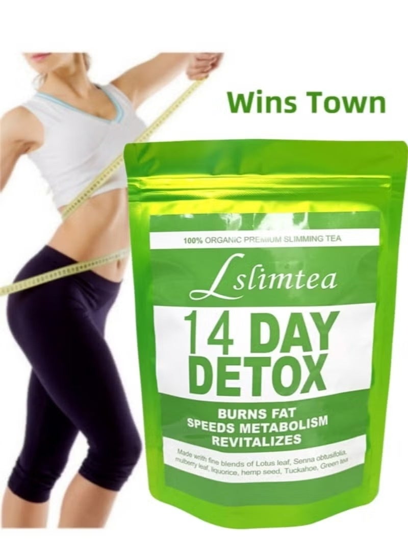 Detox tea Lslimtea 14 Day Detox Herbal Tea | Organic Slimming Tea Blend | Green Tea Infusion | Vegan & Clean Label - Image 3